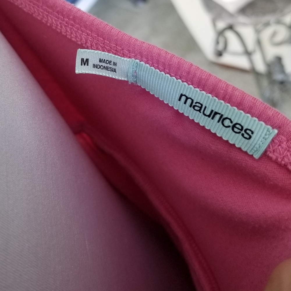 Maurice's pink ruffled front midi dress sz M - Picture 5 of 10